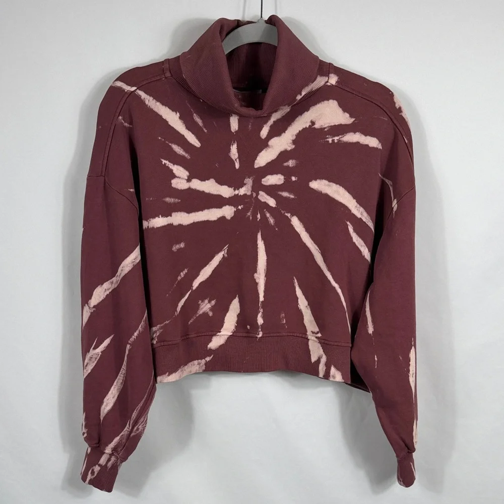 REVOLVE x 525 Wildberry Multi Tie-Dye Turtleneck Cropped Sweater. Size L. NWT - Picture 1 of 8